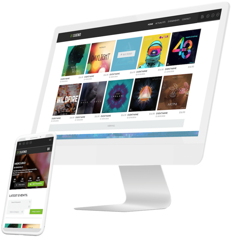 Mockup refonte du site wordpress