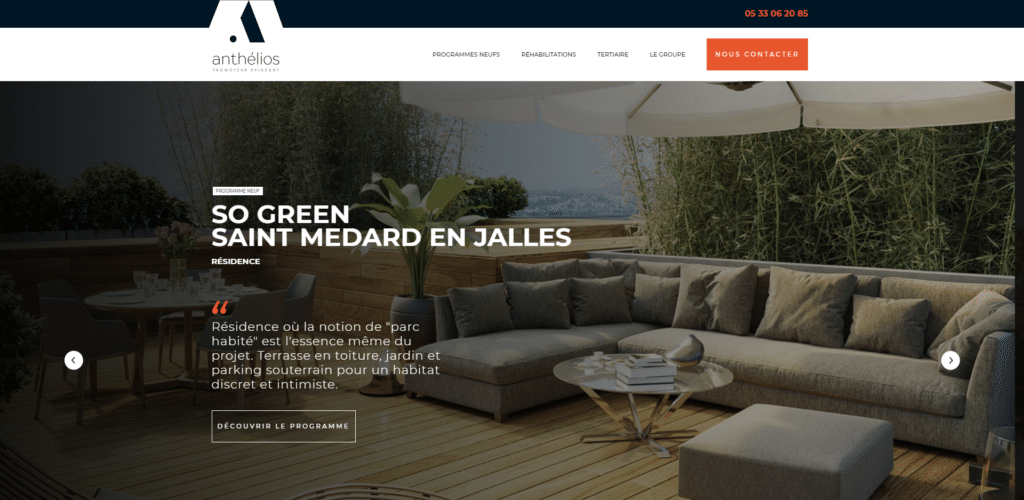 site web pour un promoteur immobilier