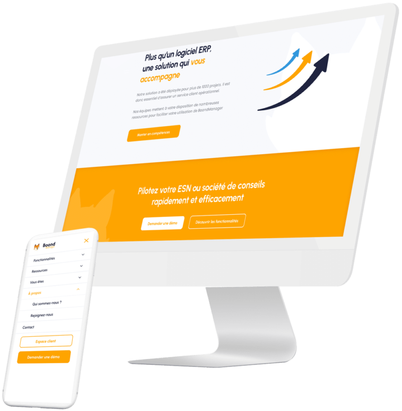 Mockup refonte du site internet