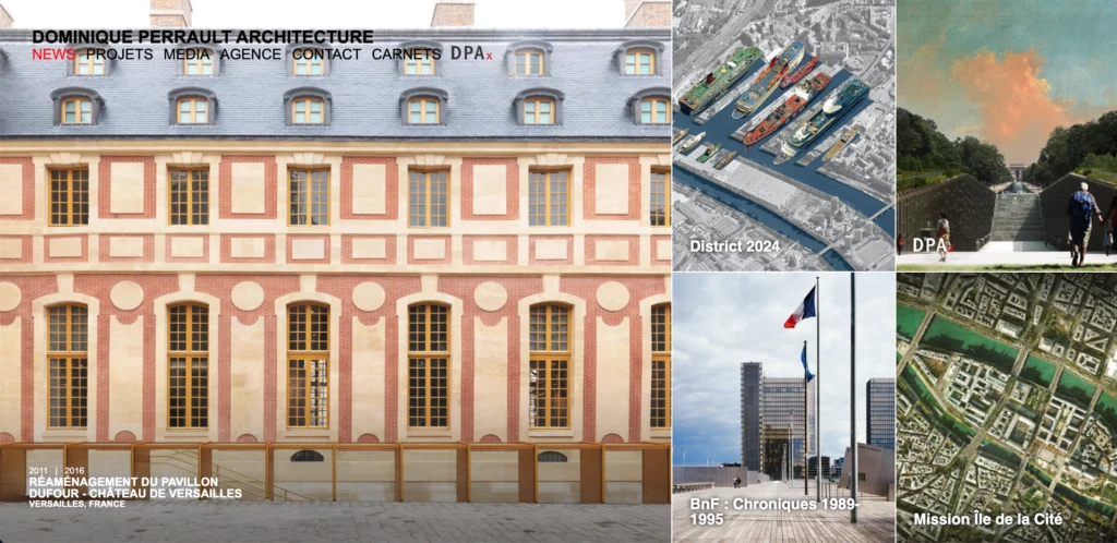 Dominique Perrault Architecture - Exemples de site internet immobilier réussi
