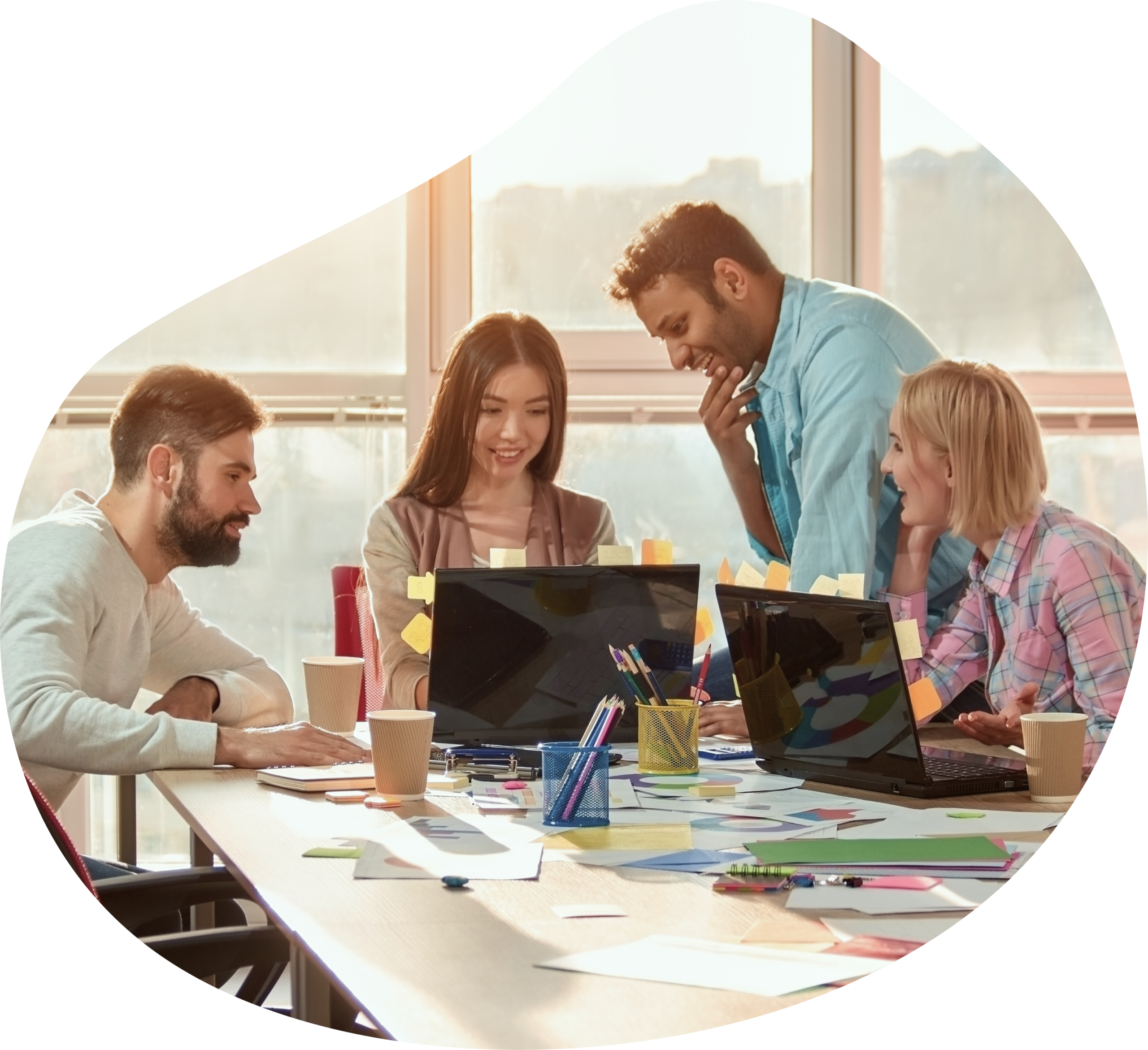 Equipe d'une agence webdesign