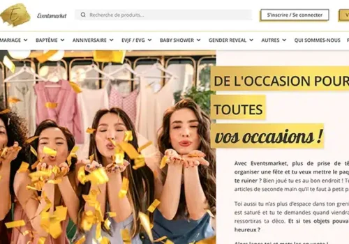 Hero de la marketplace de seconde main EventsMarket