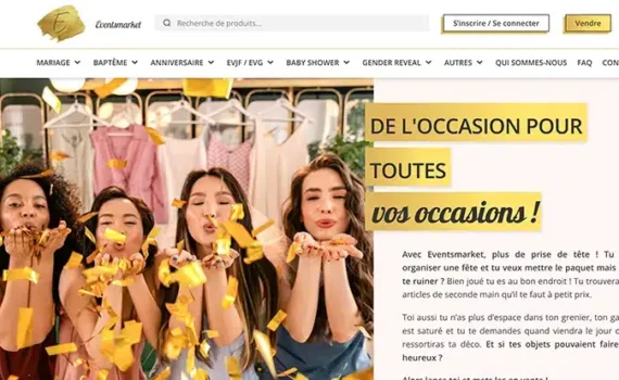 Hero de la marketplace de seconde main EventsMarket