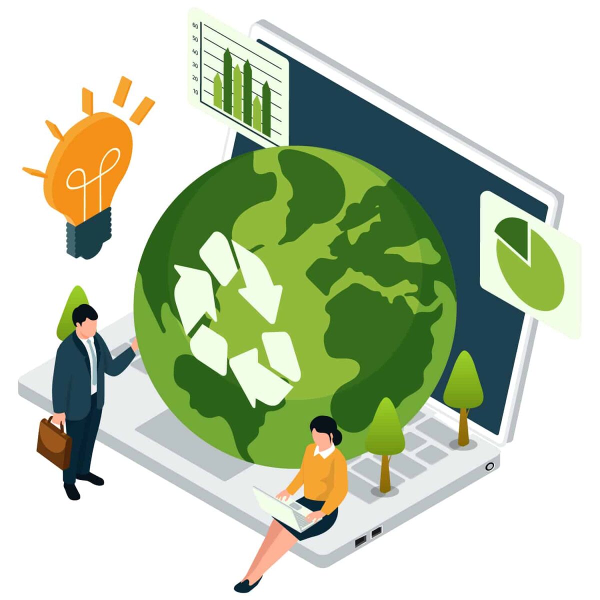 Illustration d'un web plus écologique